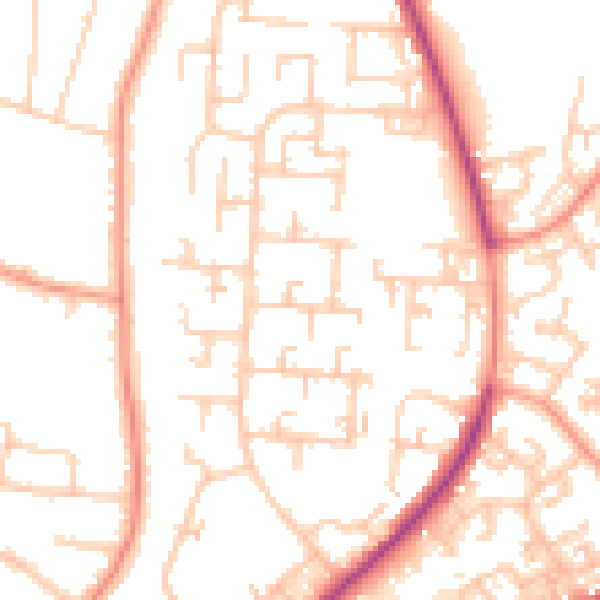 Daytime road noise heatmap for ME8 9RN