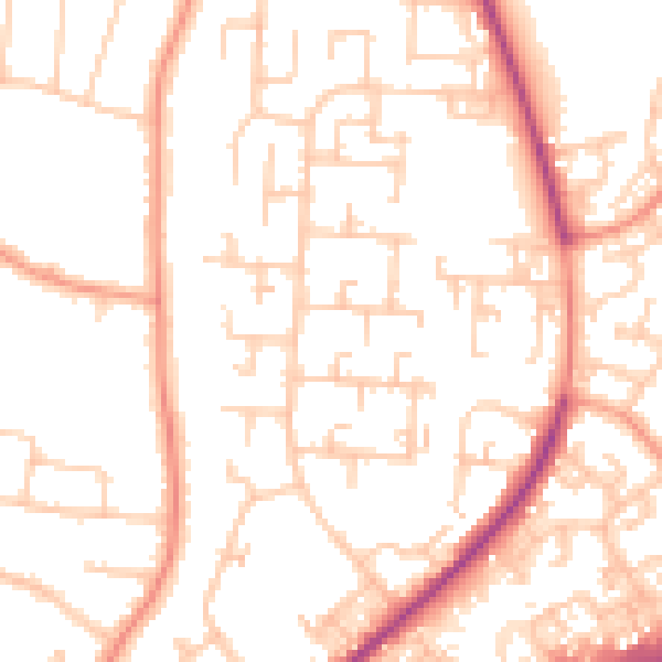 Daytime road noise heatmap for ME8 9RP
