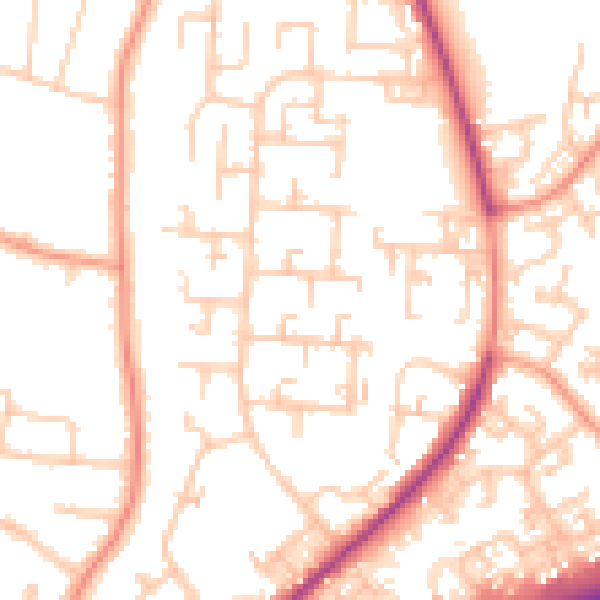 Daytime road noise heatmap for ME8 9RW