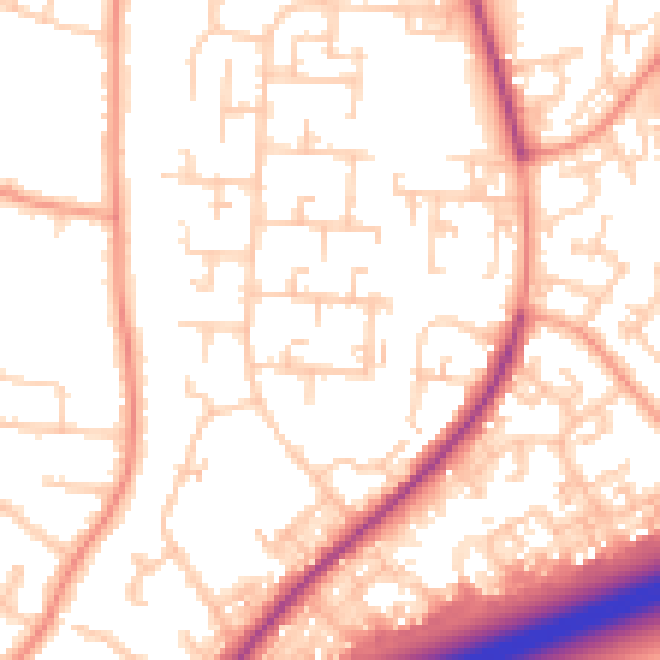 Daytime road noise heatmap for ME8 9SD