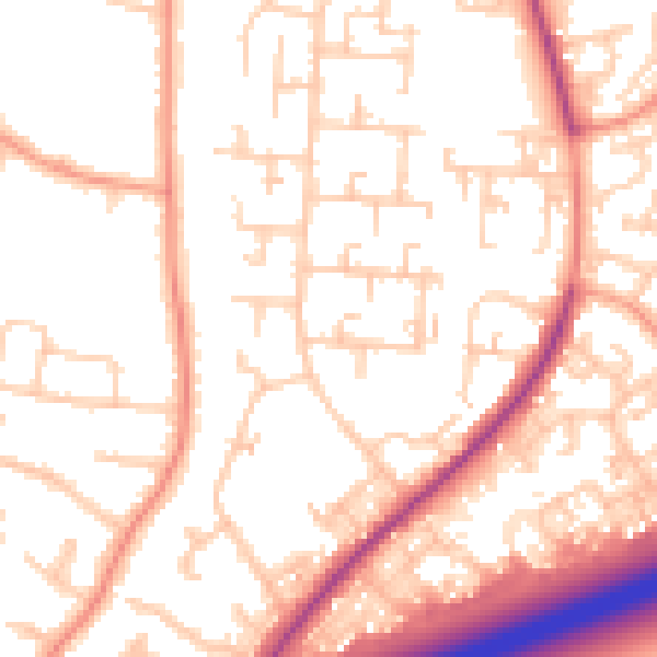 Daytime road noise heatmap for ME8 9SG