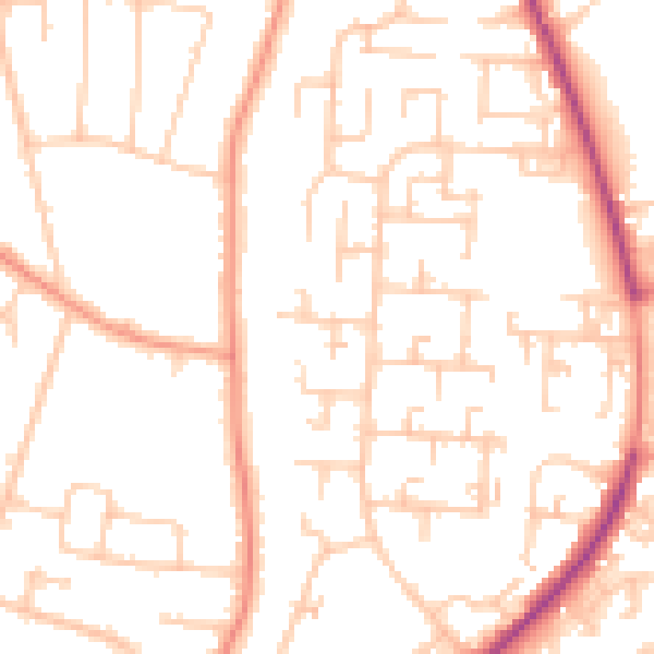 Daytime road noise heatmap for ME8 9TF