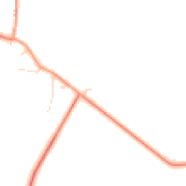 Daytime road noise heatmap for MK17 0LP