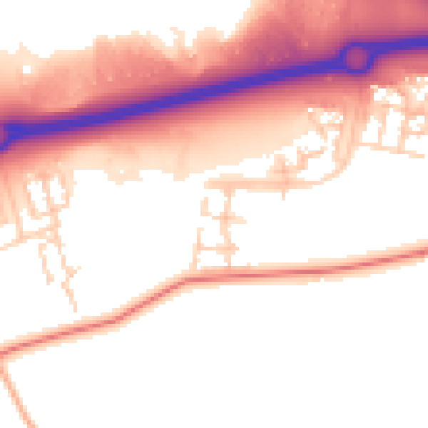 Daytime road noise heatmap for MK17 7BW
