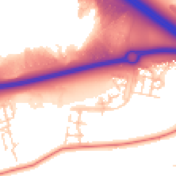Daytime road noise heatmap for MK17 7DF