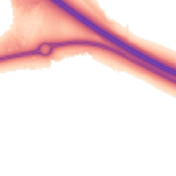 Night-time road noise heatmap for MK17 7FE