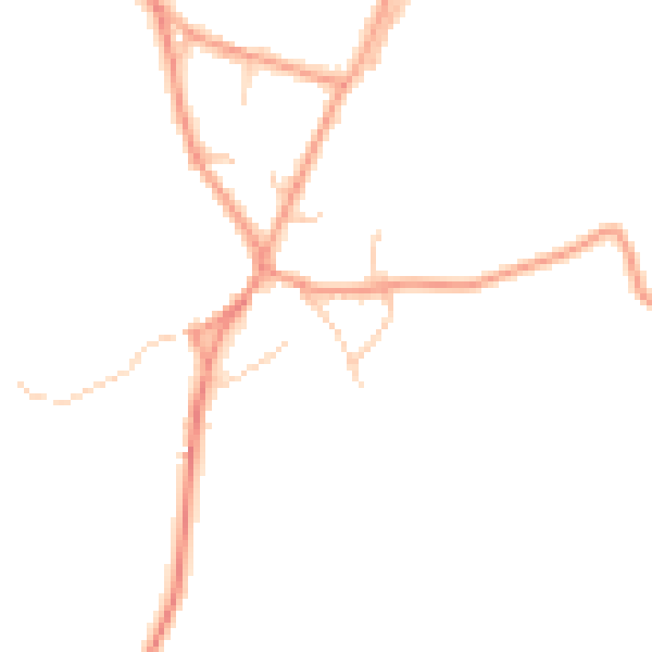 Daytime road noise heatmap for MK17 9AR