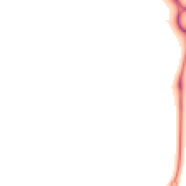 Night-time road noise heatmap for MK17 9GZ