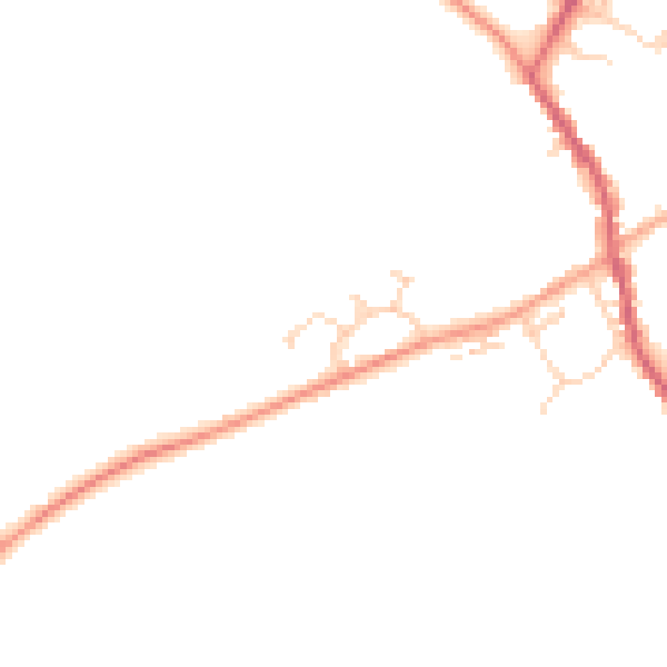 Daytime road noise heatmap for MK17 9PL