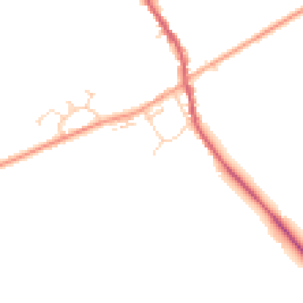Daytime road noise heatmap for MK17 9QS
