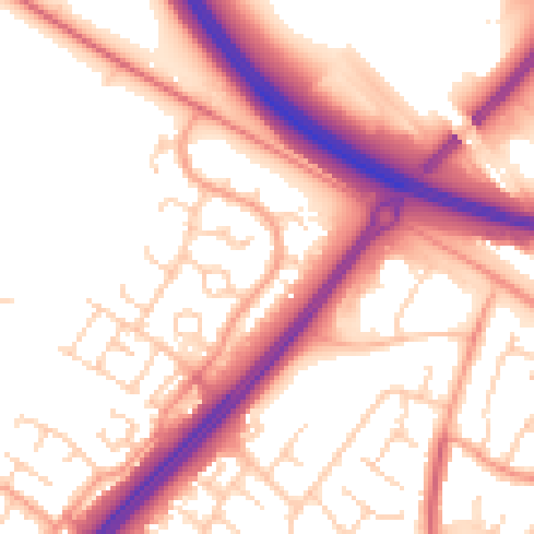 Daytime road noise heatmap for MK4 1AL
