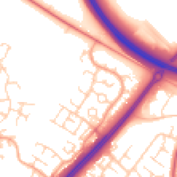 Daytime road noise heatmap for MK4 1AN