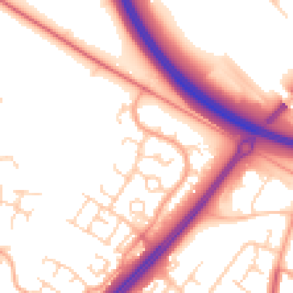 Daytime road noise heatmap for MK4 1BA