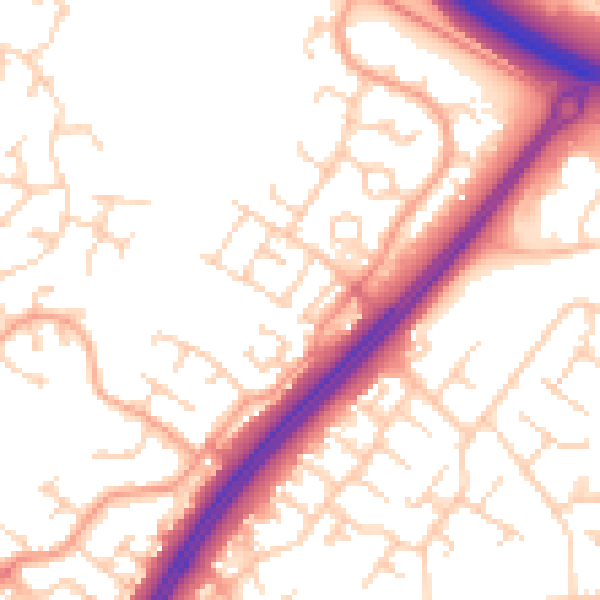 Daytime road noise heatmap for MK4 1BL