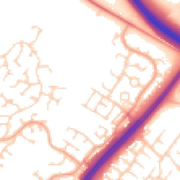 Daytime road noise heatmap for MK4 1BP