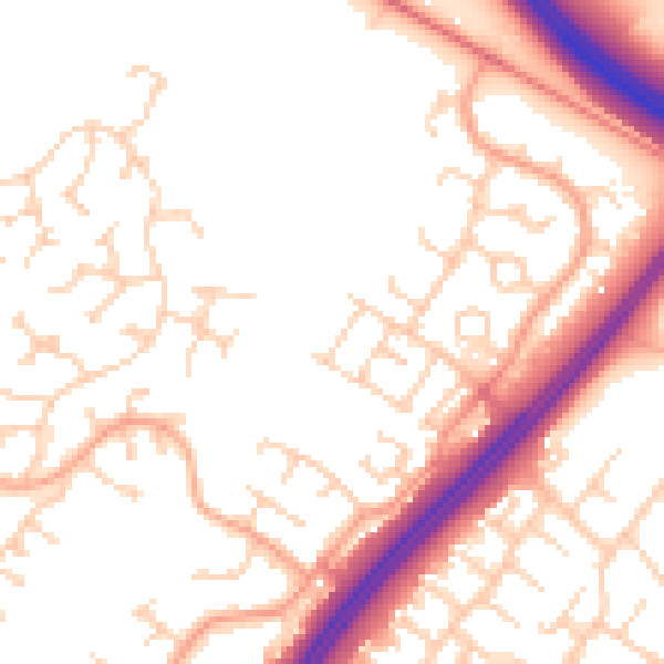 Daytime road noise heatmap for MK4 1BT