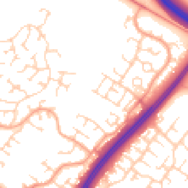 Daytime road noise heatmap for MK4 1BU