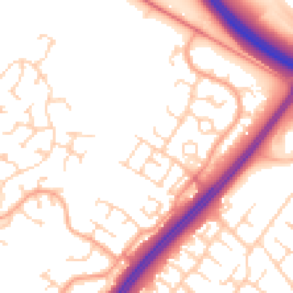 Daytime road noise heatmap for MK4 1BW