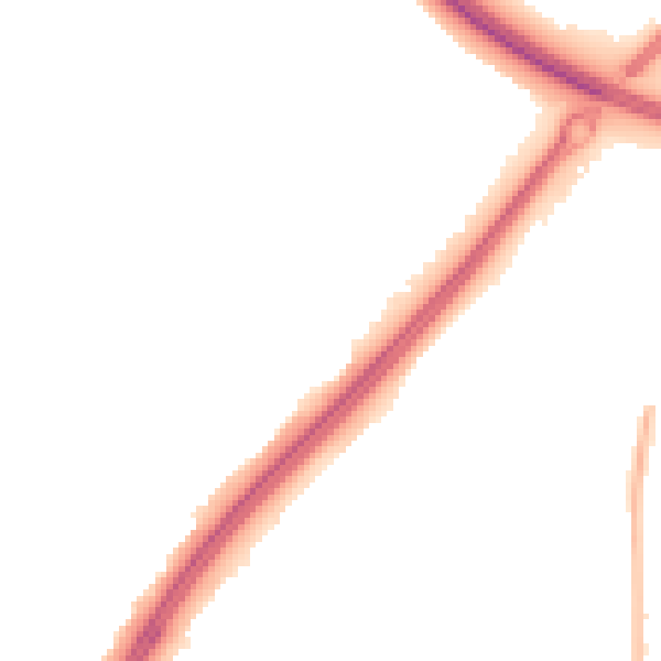 Night-time road noise heatmap for MK4 1BX