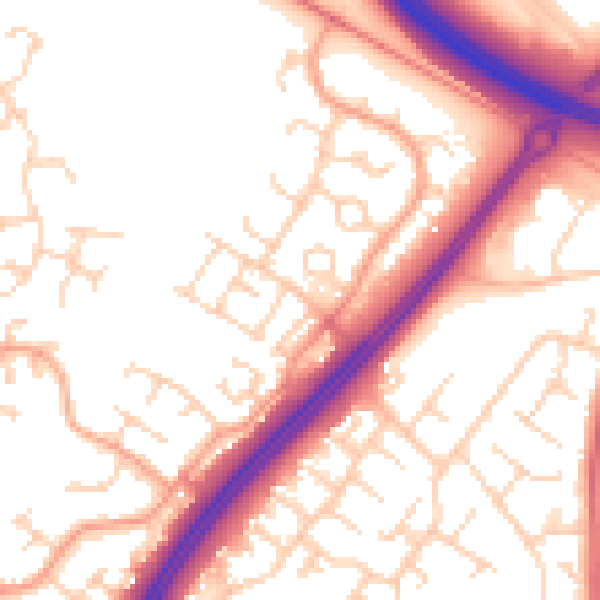 Daytime road noise heatmap for MK4 1BY