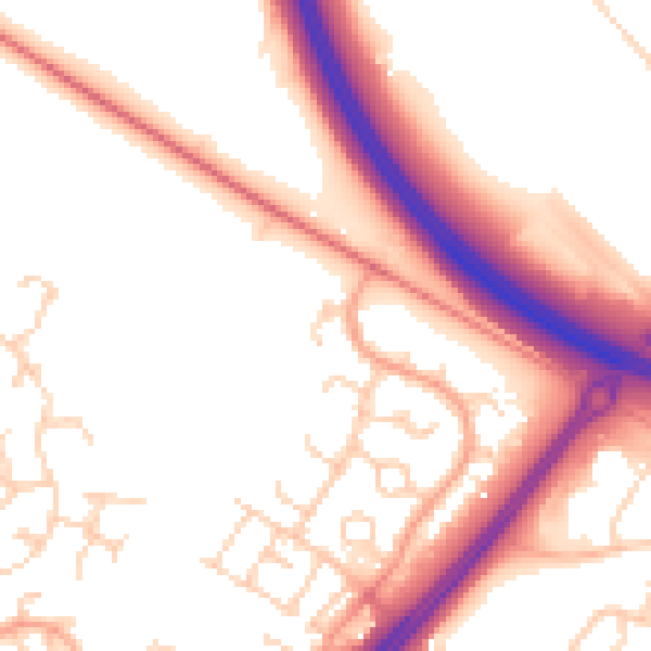 Daytime road noise heatmap for MK4 1BZ