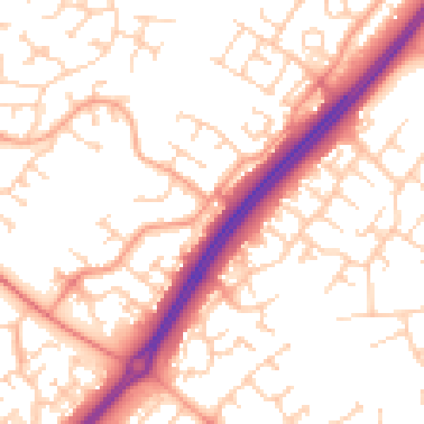 Daytime road noise heatmap for MK4 1DD