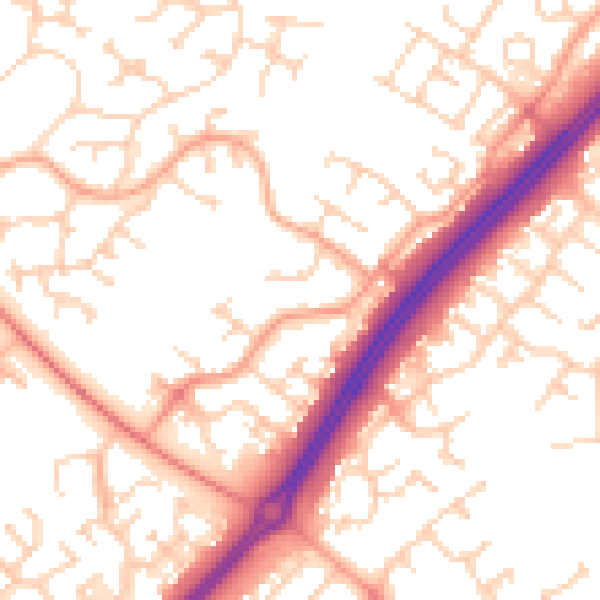 Daytime road noise heatmap for MK4 1DN