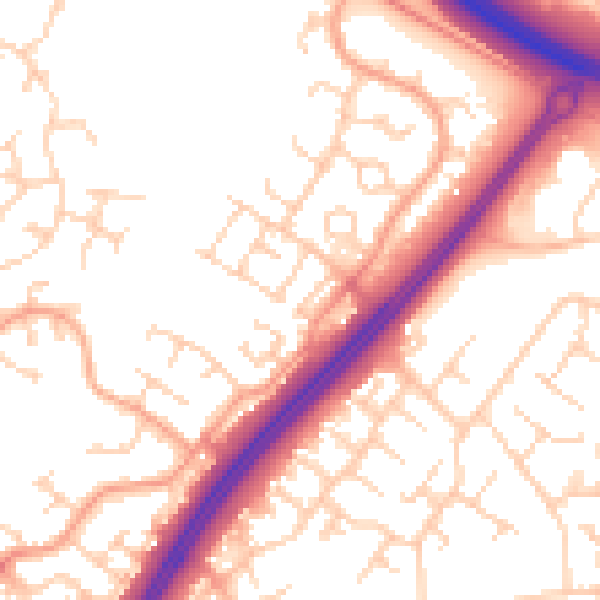 Daytime road noise heatmap for MK4 1DZ