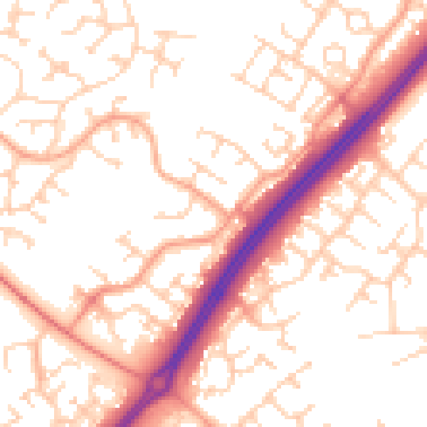 Daytime road noise heatmap for MK4 1EA