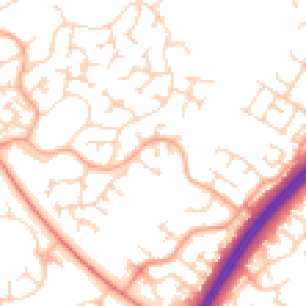 Daytime road noise heatmap for MK4 1EG