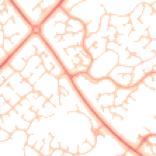Daytime road noise heatmap for MK4 1EW