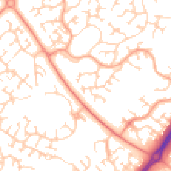 Daytime road noise heatmap for MK4 1JD