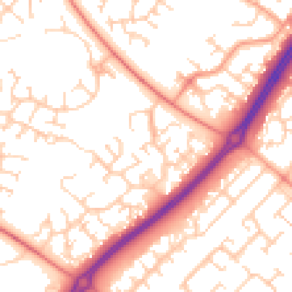 Daytime road noise heatmap for MK4 2BE