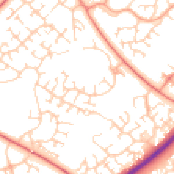 Daytime road noise heatmap for MK4 2JJ