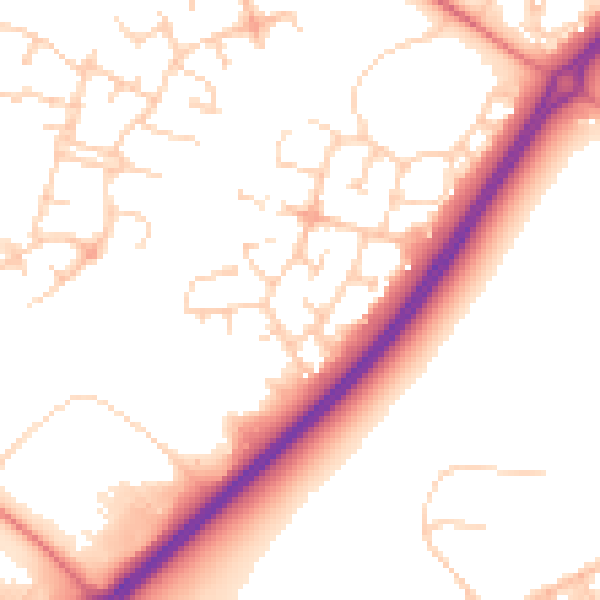 Daytime road noise heatmap for MK4 3AU