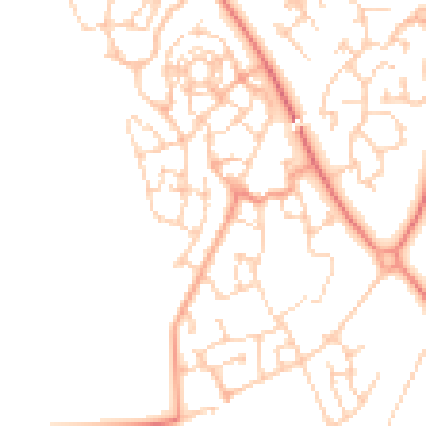 Daytime road noise heatmap for MK4 4HG