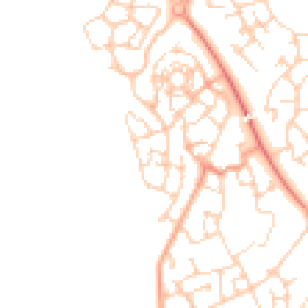 Daytime road noise heatmap for MK4 4HJ