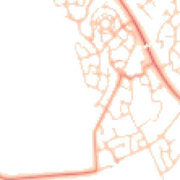 Daytime road noise heatmap for MK4 4HW
