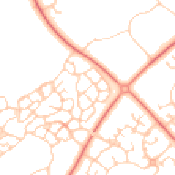 Daytime road noise heatmap for MK4 4HX