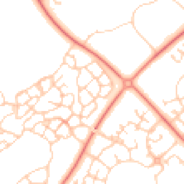 Daytime road noise heatmap for MK4 4HY