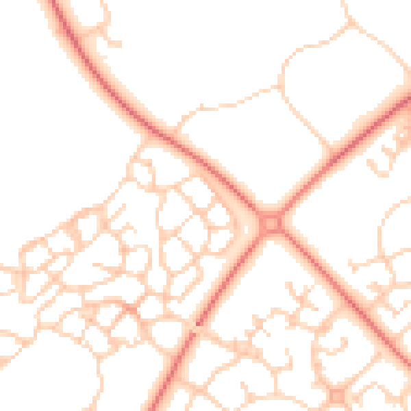 Daytime road noise heatmap for MK4 4JF