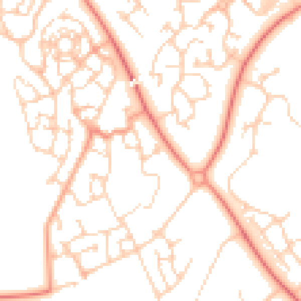 Daytime road noise heatmap for MK4 4NA