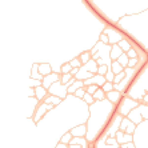 Daytime road noise heatmap for MK4 4NJ