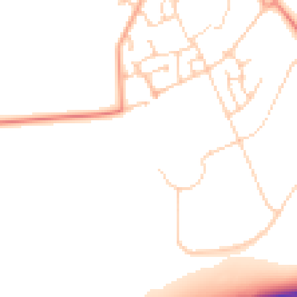 Daytime road noise heatmap for MK4 4NW