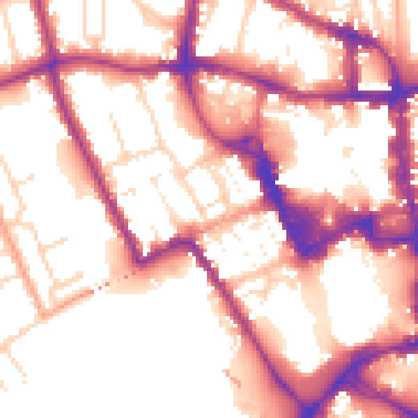 Daytime road noise heatmap for MK40 1HZ