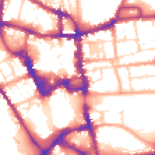 Daytime road noise heatmap for MK40 1SL