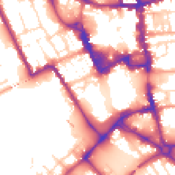 Daytime road noise heatmap for MK40 1TH