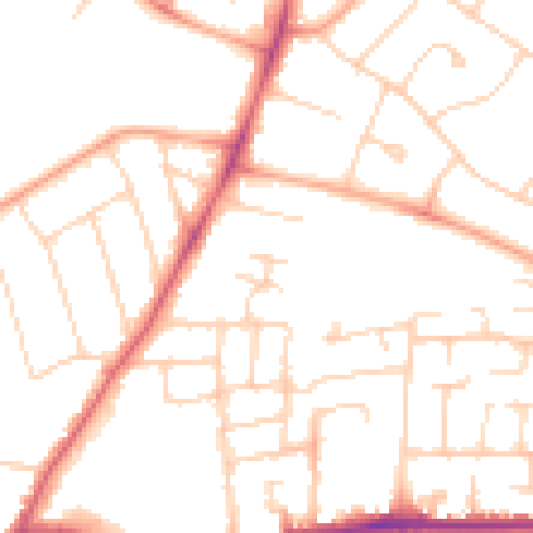 Daytime road noise heatmap for MK40 3BT