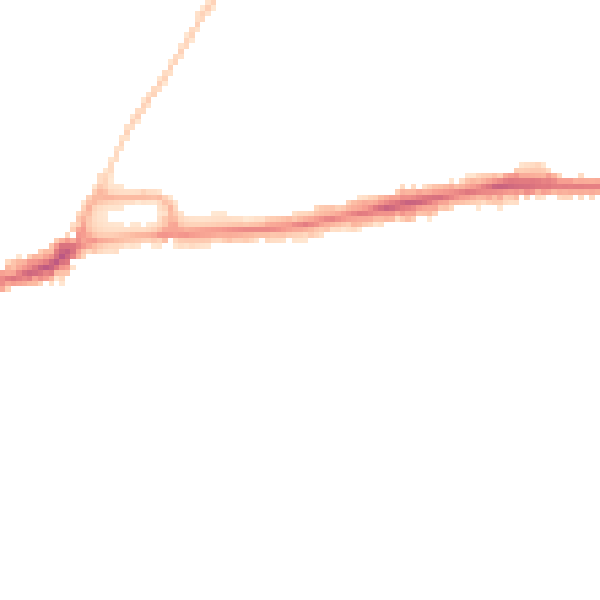 Night-time road noise heatmap for MK40 3QJ