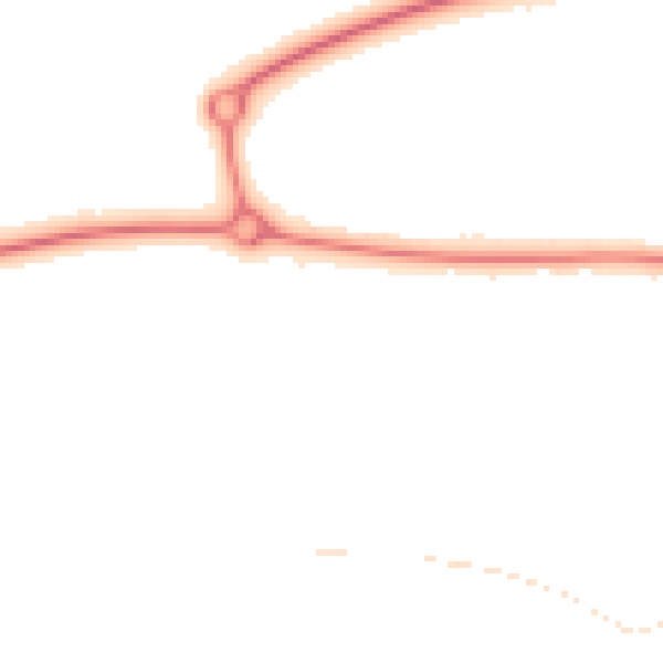 Night-time road noise heatmap for MK40 4QS
